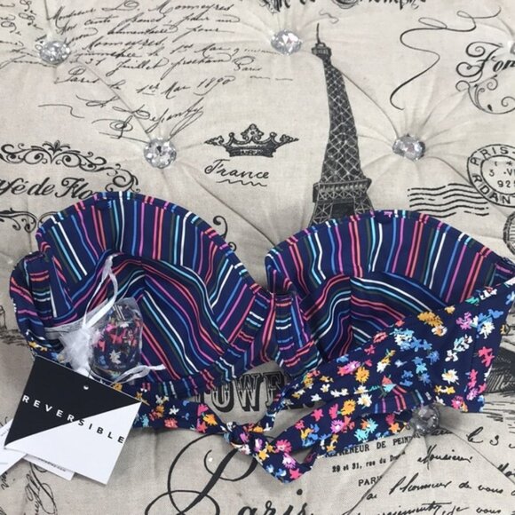 Vera Bradley Reversible Wildflower Swim Top - Picture 4 of 6